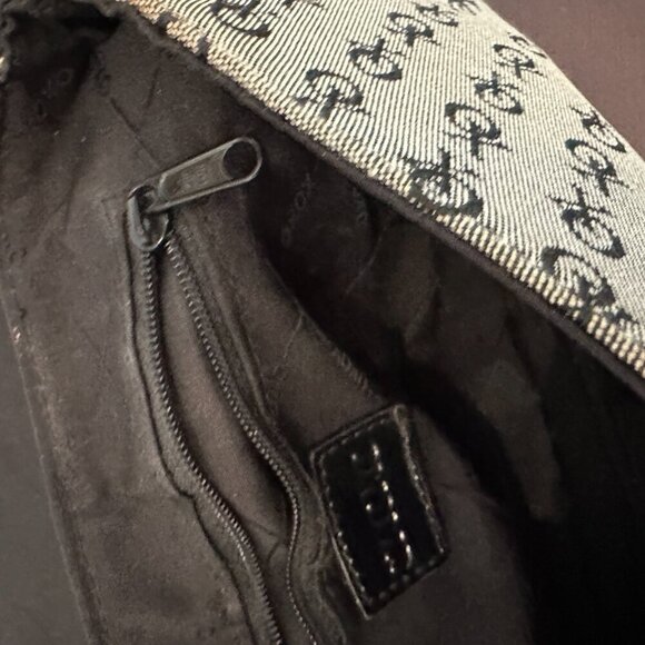 Vintage Small Black & Gray White XOXO Handbag Purse Inside Pockets Y2K - Picture 11 of 12